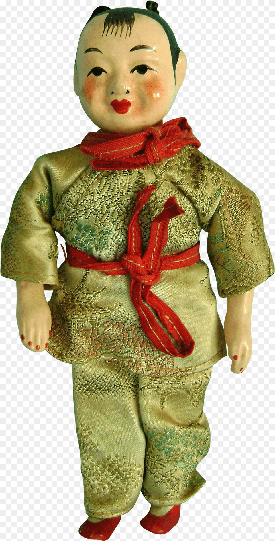 Antique Papier Mache Doll From China, Formal Wear, Baby, Person, Toy Free Png Download
