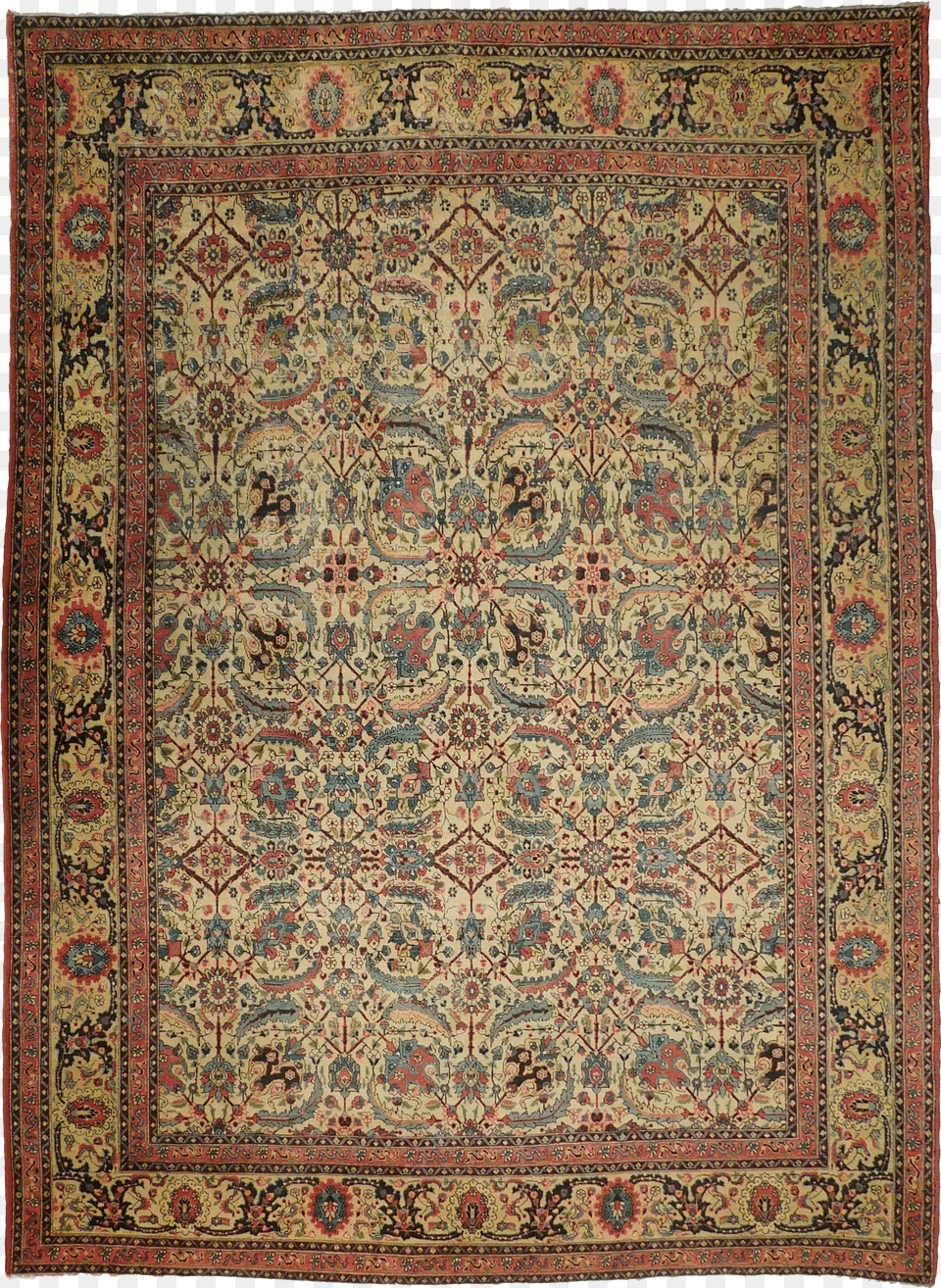 Antique Persian Dorokhsh Rug Png Image