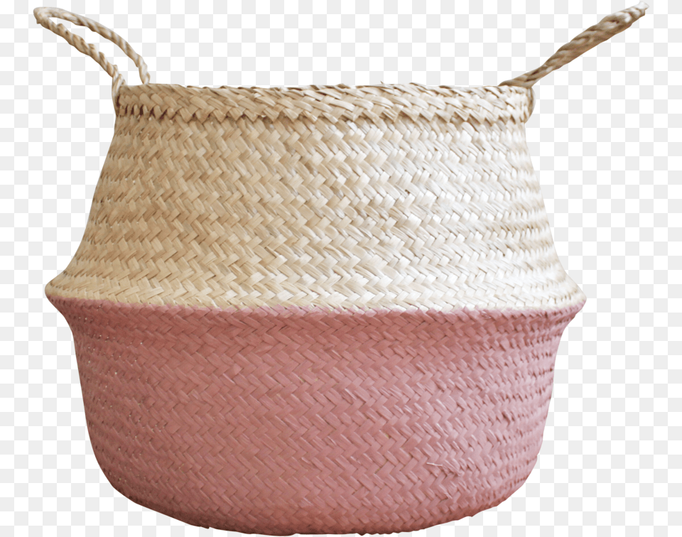 Antique Pink Basket Storage Basket, Woven, Accessories, Bag, Handbag Free Png