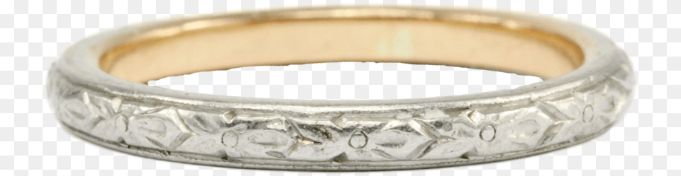 Antique Platinum Amp 14k Yellow Gold Hand Engraved Floral Colored Gold, Accessories, Jewelry, Ornament, Ring Free Png Download