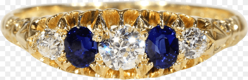 Antique Sapphire Diamond Gold Ring Hallmarked Sapphire And Diamond Gold Ring Antique, Accessories, Gemstone, Jewelry, Necklace Free Png