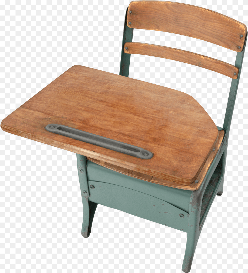 Antique School Desk Furniture, Chair, Plywood, Wood, Table Png Image