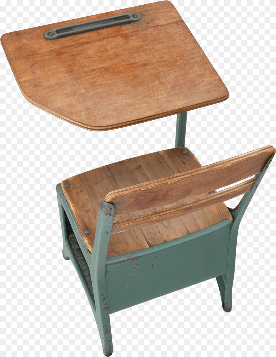 Antique School Desk Outdoor Furniture, Plywood, Wood, Chair, Table Png Image