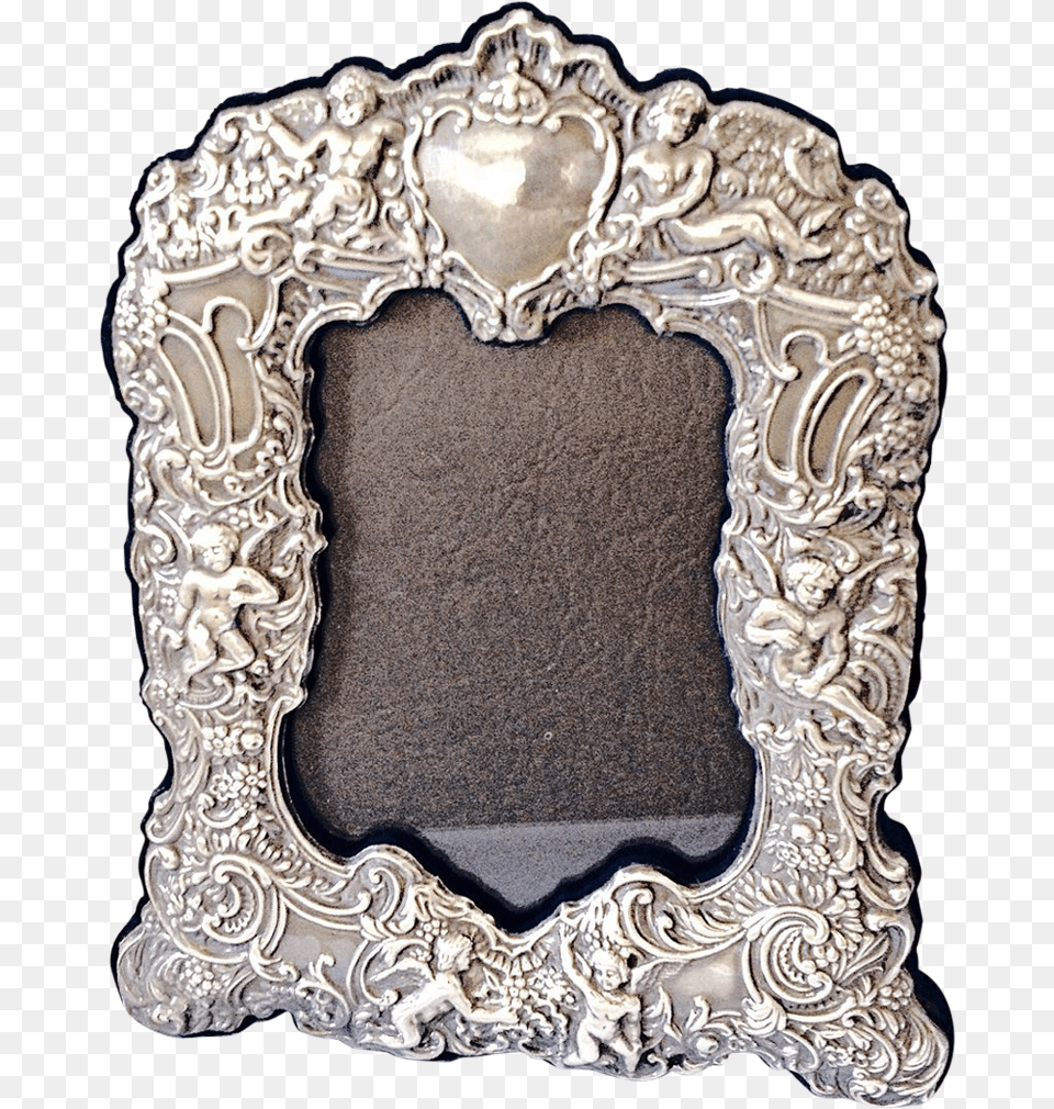 Antique Silver Frame, Baby, Person, Face, Head Free Png