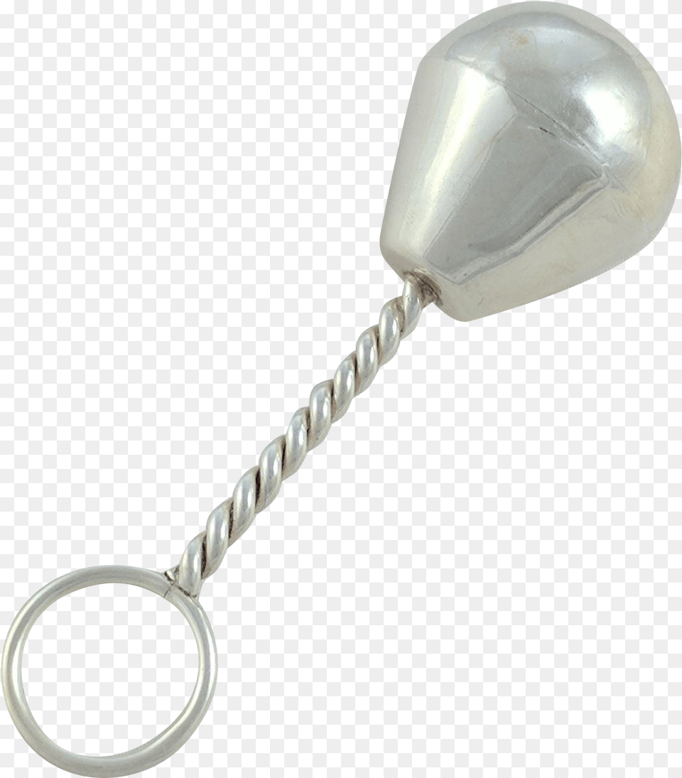 Antique Sterling Silver Baby Rattle Silver, Smoke Pipe, Toy, Accessories, Jewelry Png Image