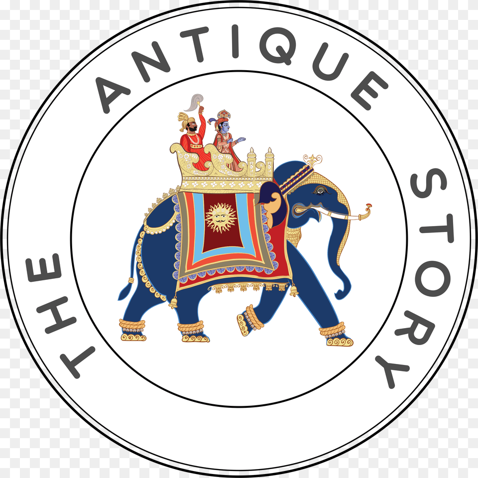 Antique Store Indian Wedding Elephant Clipart, Logo, Badge, Emblem, Symbol Png Image