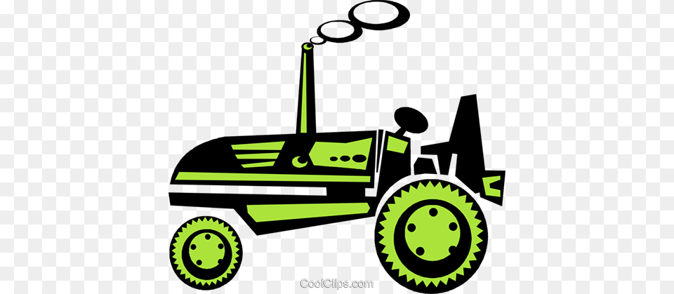 Antique Tractor Royalty Vector Clip Art Illustration, Grass, Plant, Lawn, Bulldozer Free Png Download