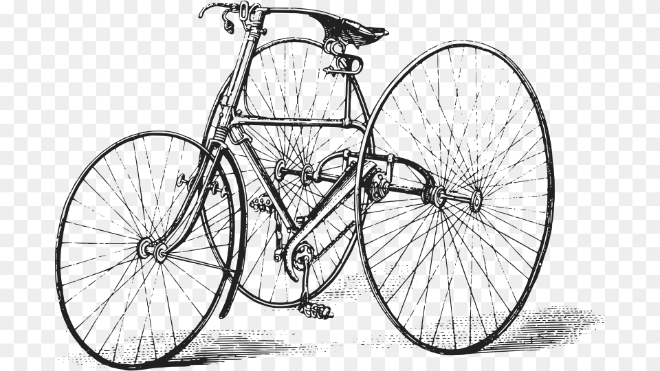 Antique Tricycle Clipart Bicycle Wheel, Machine, Spoke, Transportation, Vehicle Free Transparent Png
