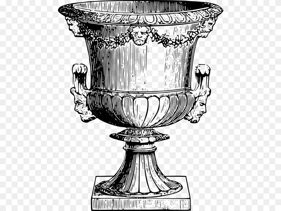 Antique Vase, Gray Png