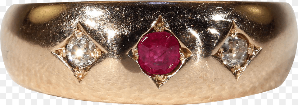 Antique Victorian 3 Stone Ruby Diamond Ring In 15k Pre Engagement Ring, Accessories, Jewelry, Gemstone Free Png Download