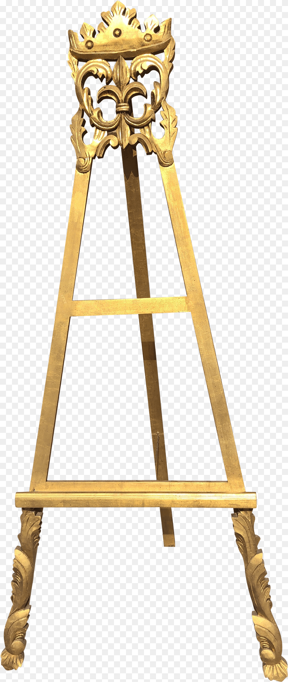 Antique Victorian Oversized Carved Gold Giltwood Finish Easel, Furniture, Stand Free Png Download