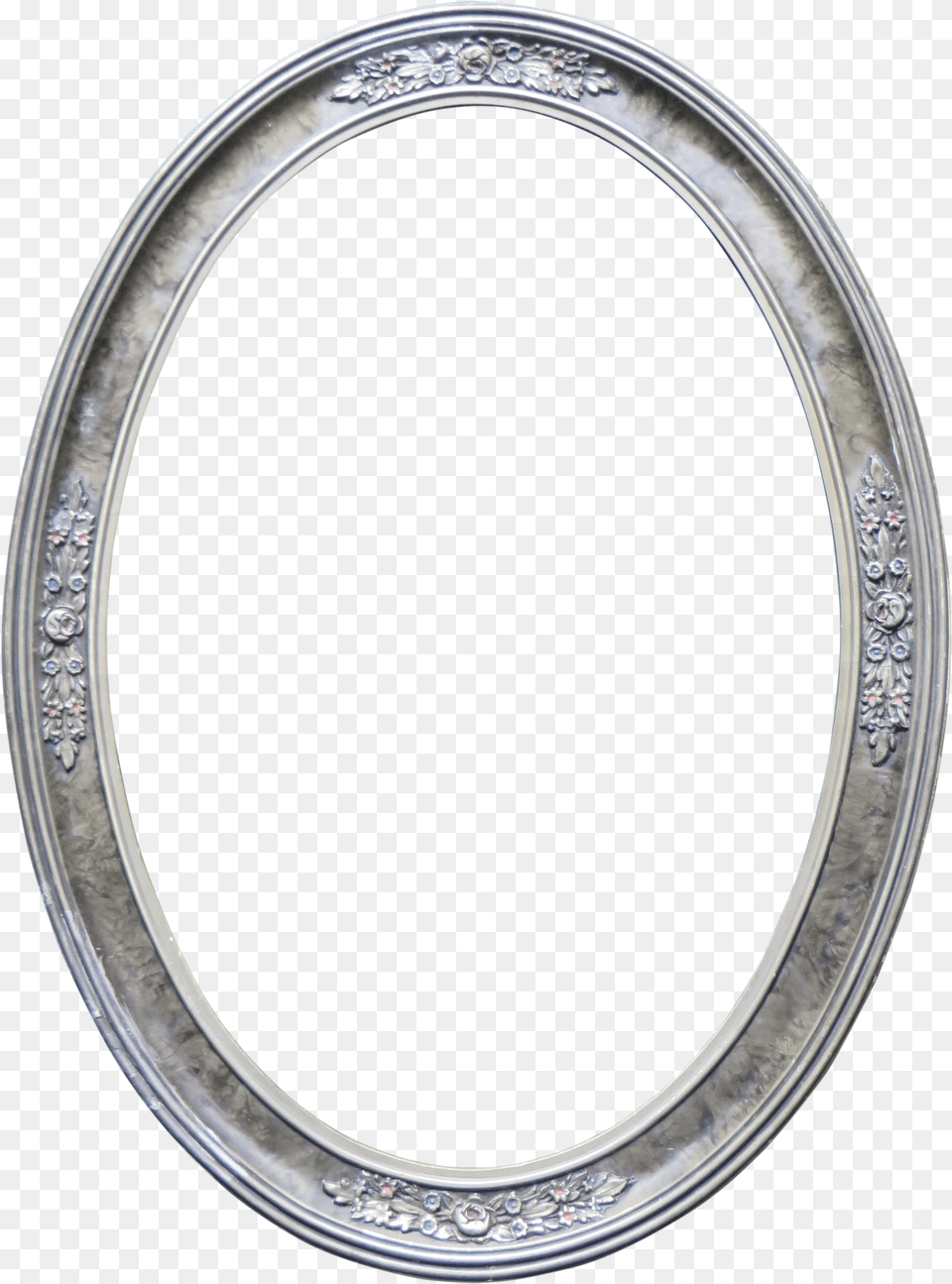 Antique Wood Silver Tone Circle Png