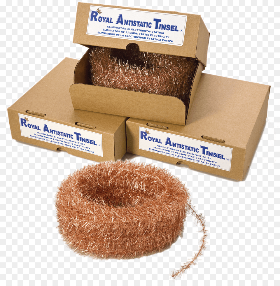 Antistatic Devices Royal Antistatic Tinsel Hay, Box, Cardboard, Carton Png