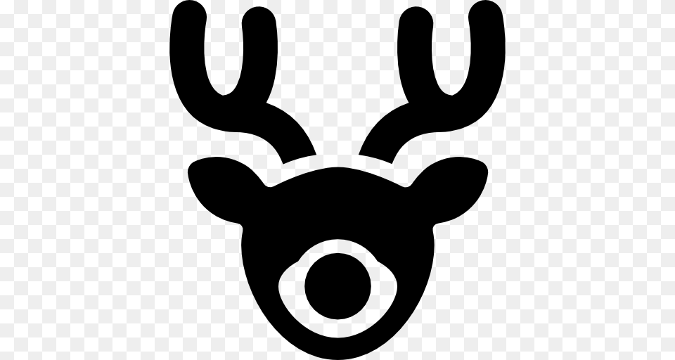 Antlers Icon, Stencil, Animal, Deer, Mammal Free Transparent Png