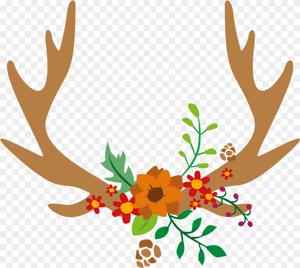 Antlers With Christmas Lights Svg Graphics, Antler, Art, Floral Design Free Png
