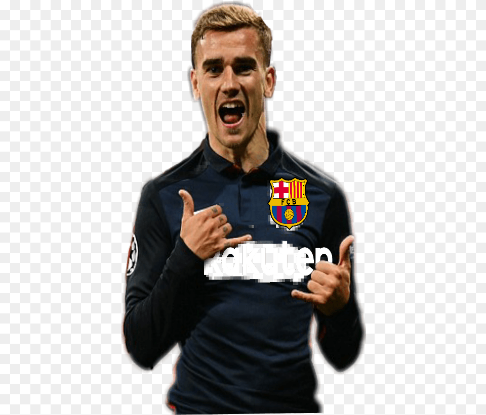 Antoine Griezmann Antoinegriezmann Antoine Griezmann, Shirt, Person, Head, Hand Png Image