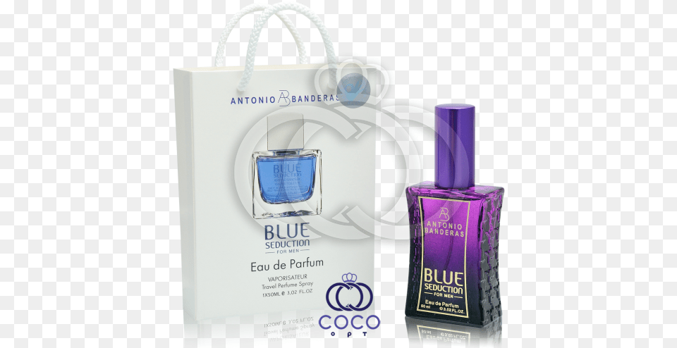 Antonio Banderas Blue Seduction For Men In Gift Pack Cosmetics, Bottle, Perfume, Bag Free Png