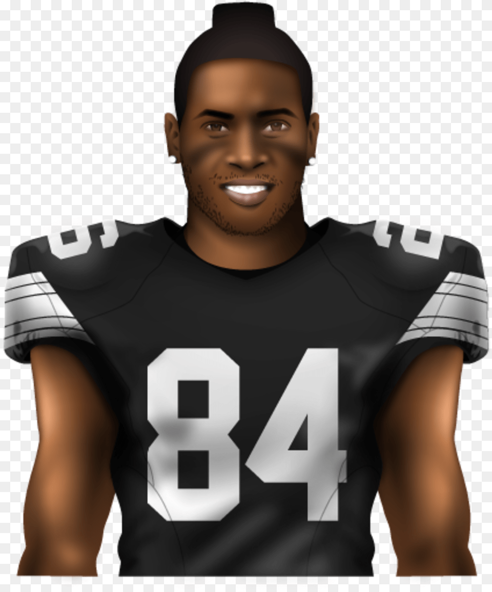 Antonio Brown Emoji1 Antonio Brown Clipart, T-shirt, Clothing, Shirt, Person Free Png Download