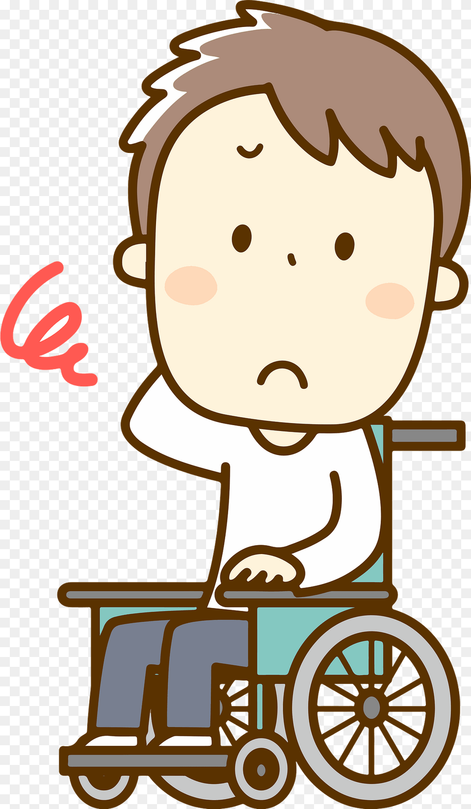 Antonio Man In A Wheelchair Is Troubled Clipart, Furniture, Chair, Wheel, Machine Png Image