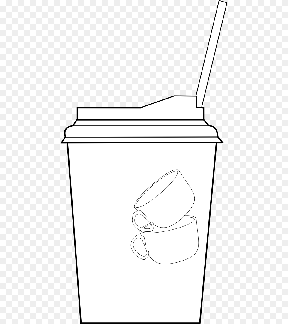 Antontw Coffee Cup Black White Line Art 555px Coffee Cup Free Png