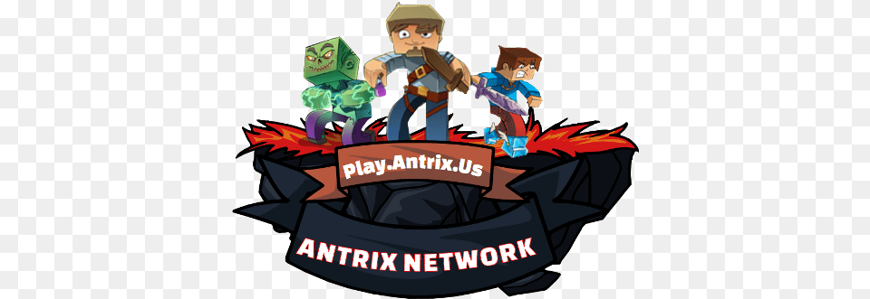 Antrixmc Minecraft Server Illustration, Book, Comics, Publication, Baby Png