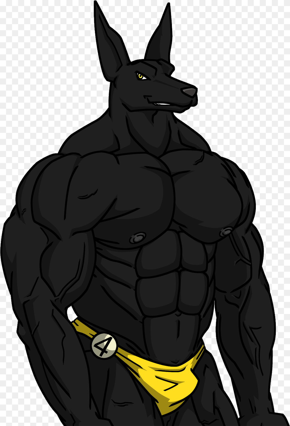 Anubis Bodybuilder Muscular Egyptian Jackal Anubis, Adult, Male, Man, Person Free Png