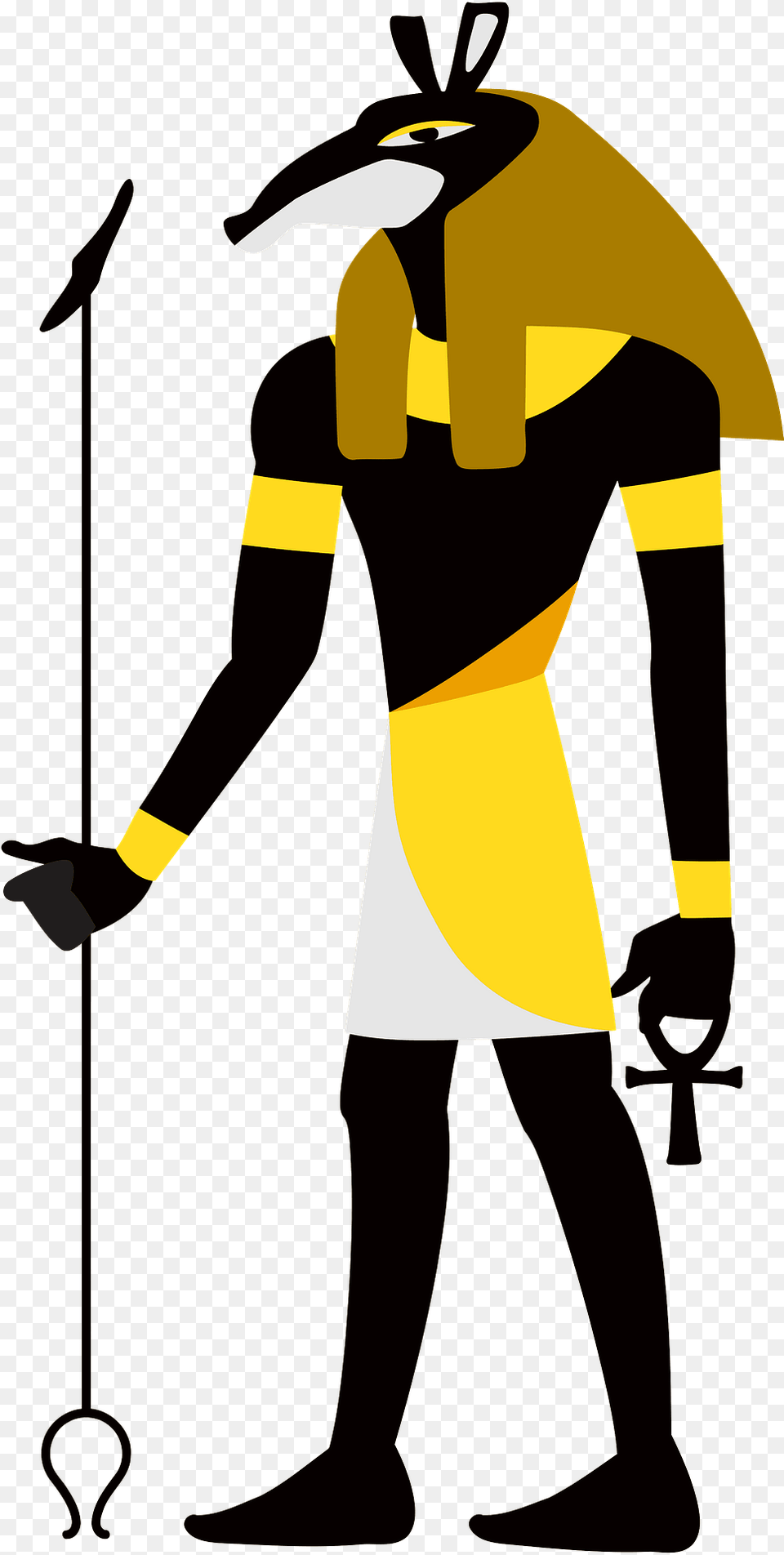 Anubis Egyptian God Of The Helpless And The Afterlife Clipart, Clothing, Costume, Person, Adult Free Png