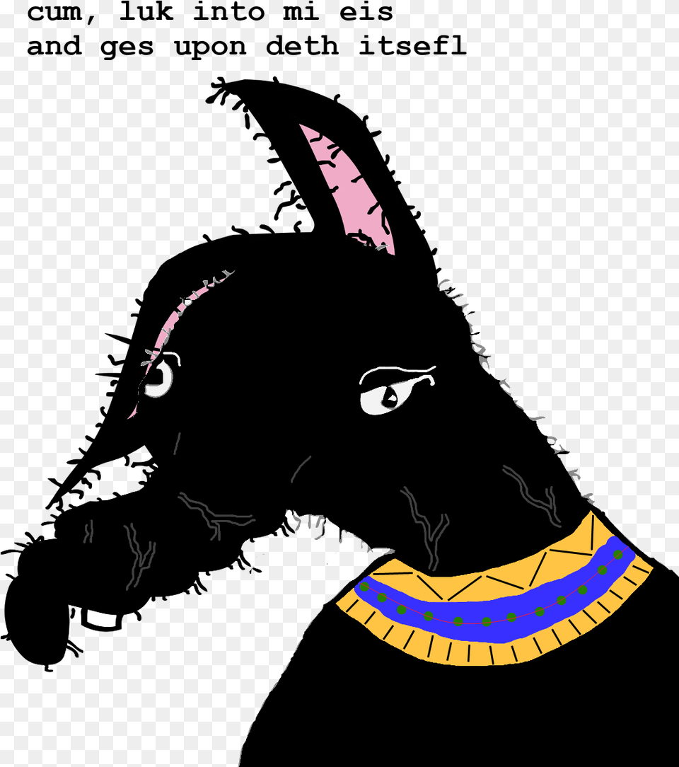 Anubis Memes Transparent Cartoons Gooby Anubis, Person, Animal, Mammal, Face Png