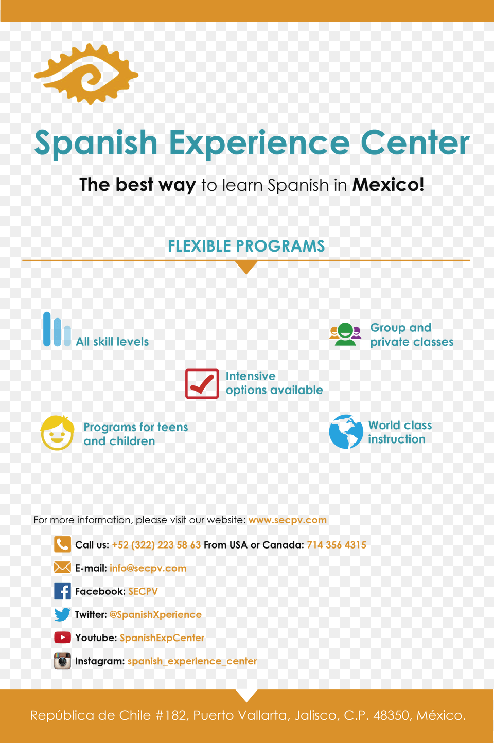 Anuncio Spanish Experience Center, Advertisement, Poster, File, Page Png