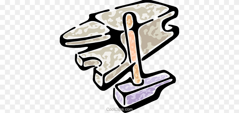 Anvil And Sledge Hammer Royalty Vector Clip Art Illustration, Device, Animal, Kangaroo, Mammal Png Image