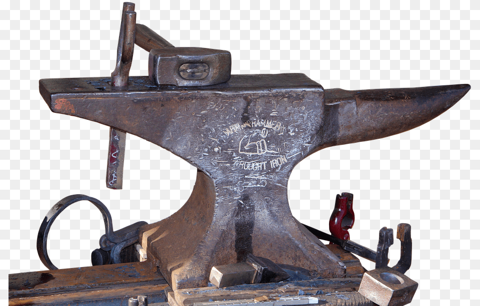 Anvil Forge Bending Blacksmith Hammer Metal Marteau De Forgeron, Device, Tool, Blade, Dagger Free Transparent Png