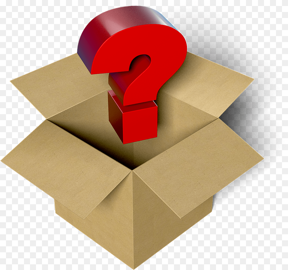 Any Questions Box With Question Mark Clip Art, Cardboard, Carton Png