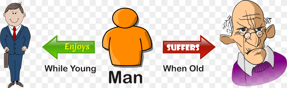 Anyone Who Has Lived A Septuagenarian Will Hopelessly Cartoon Man In Suit, Male, Person, Baby, Boy Free Png