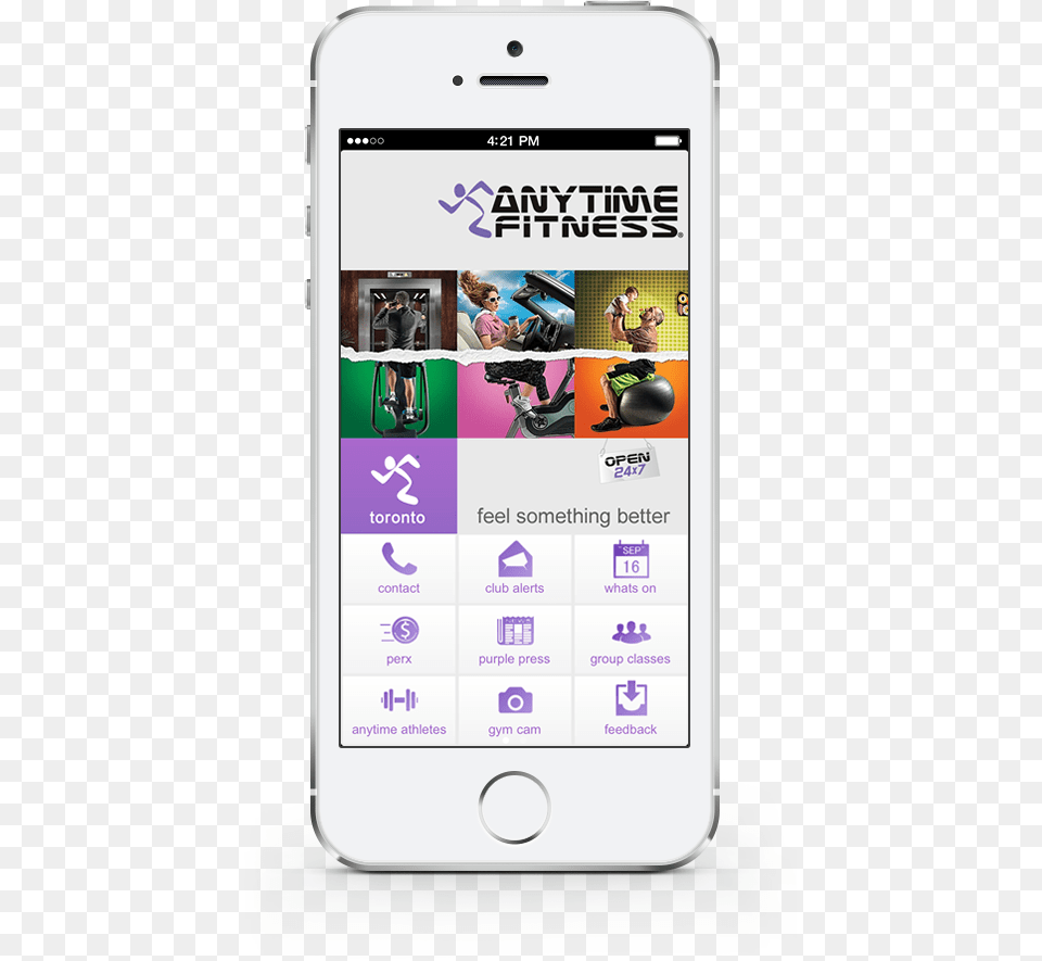 Anytime Fitness Mobile App Anytime Fitness App Flyer, Electronics, Mobile Phone, Phone, Person Png