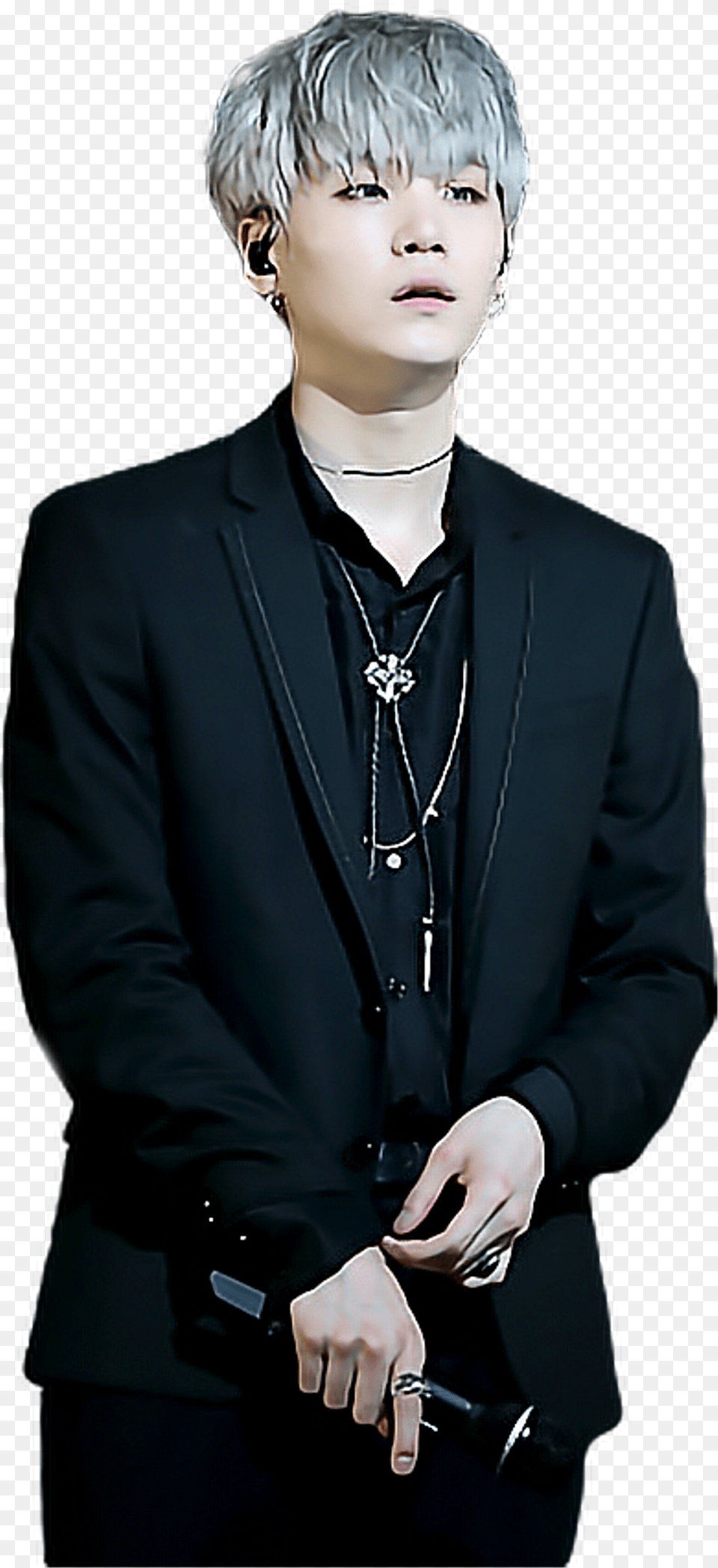 Anyway Here S A Digital Portrait Of Yoongi Aka Suga Bts Suga Black Suit, Accessories, Necklace, Man, Male Png Image