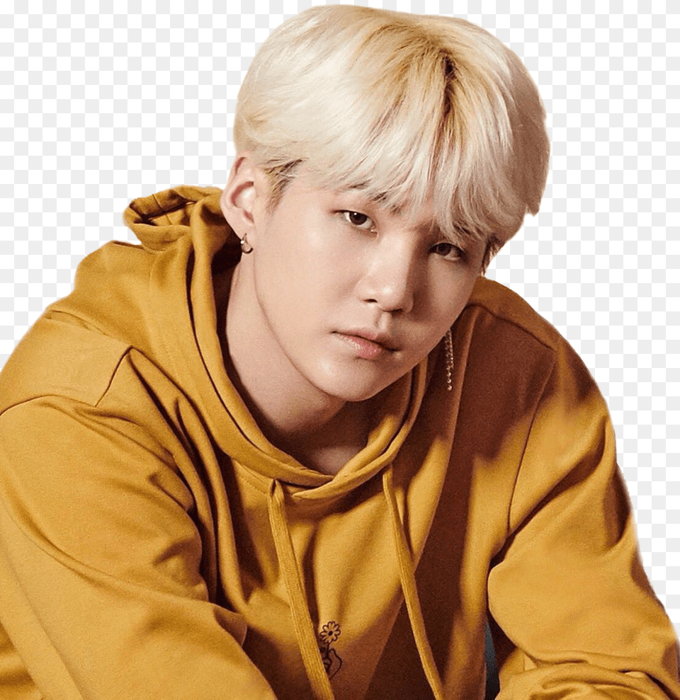 Anyway Here S A Digital Portrait Of Yoongi Aka Suga Min Yoongi Blonde Hair, Person, Adult, Man, Male Png Image