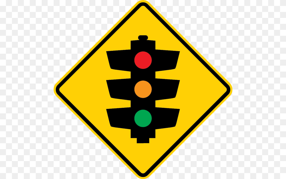 Anz Traffic Lights Ahead Sign Winding Right Road Signs, Light, Traffic Light, First Aid, Symbol Png