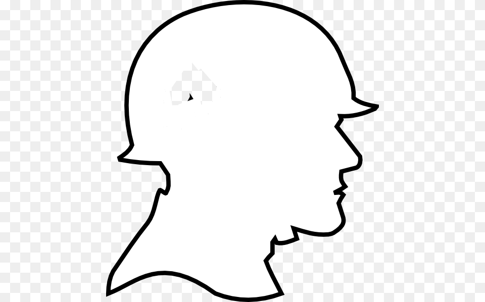 Anzac Soldier Head Outline, Helmet, Silhouette, Stencil, Animal Free Png Download