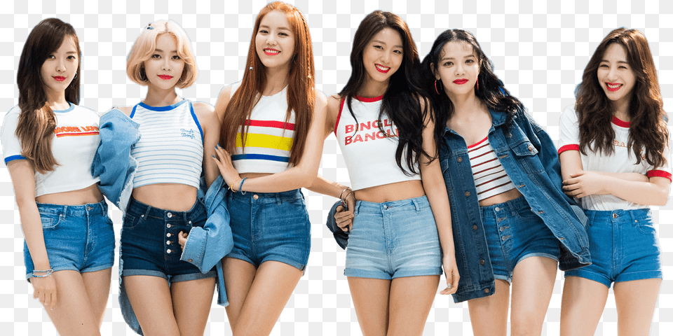 Aoa Aoa Group, Clothing, Shorts, Person, Groupshot Free Transparent Png
