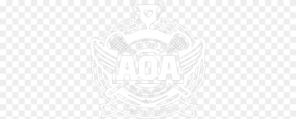 Aoa Logo Support Campaign Twibbon Heart Attack Aoa Logo, Emblem, Symbol, Badge, Bulldozer Free Png Download