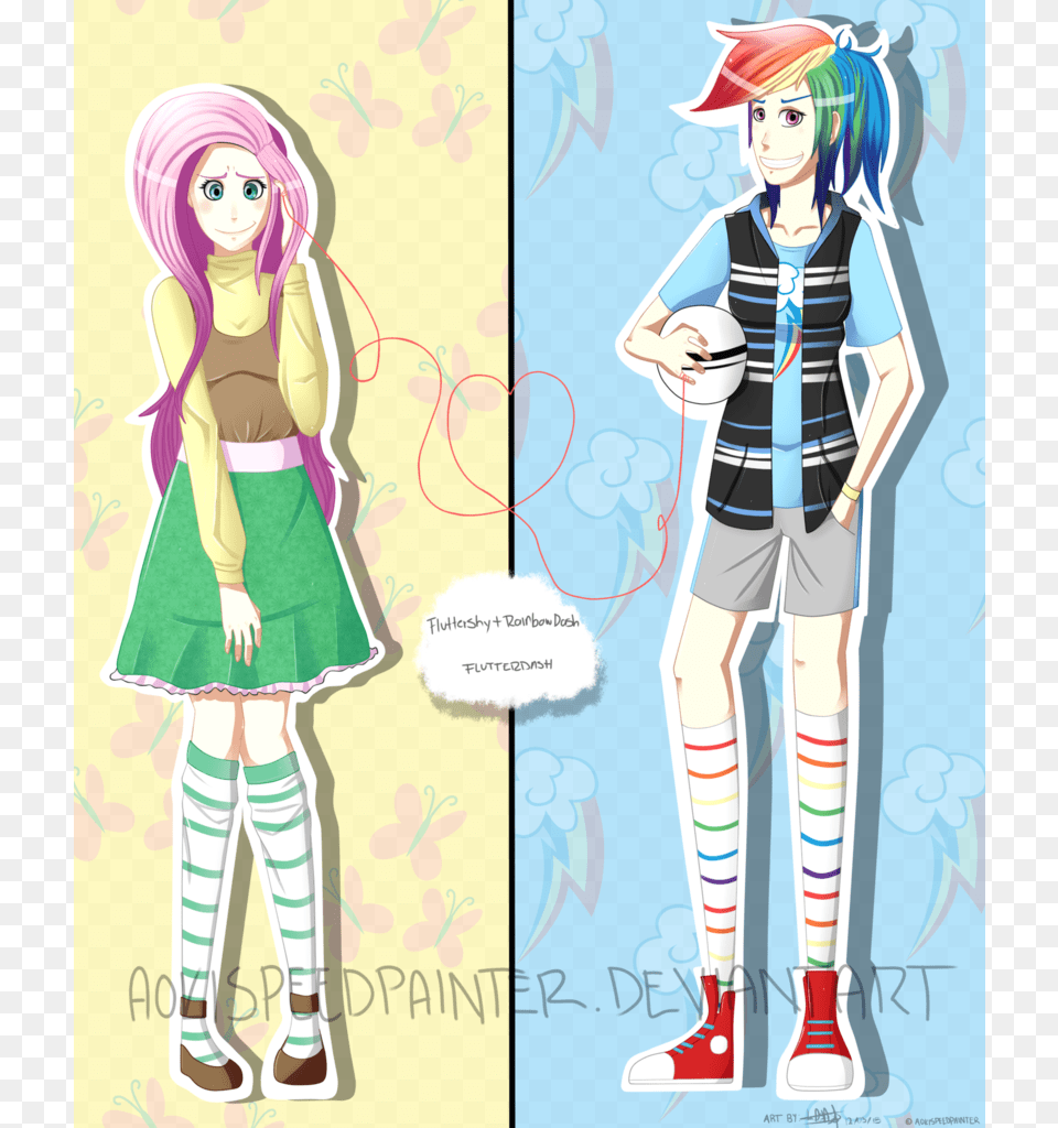 Aokispeedpainter Converse Flutterdash Fluttershy Fluttershy And Rainbow Dash Yuri, Book, Comics, Publication, Person Free Transparent Png