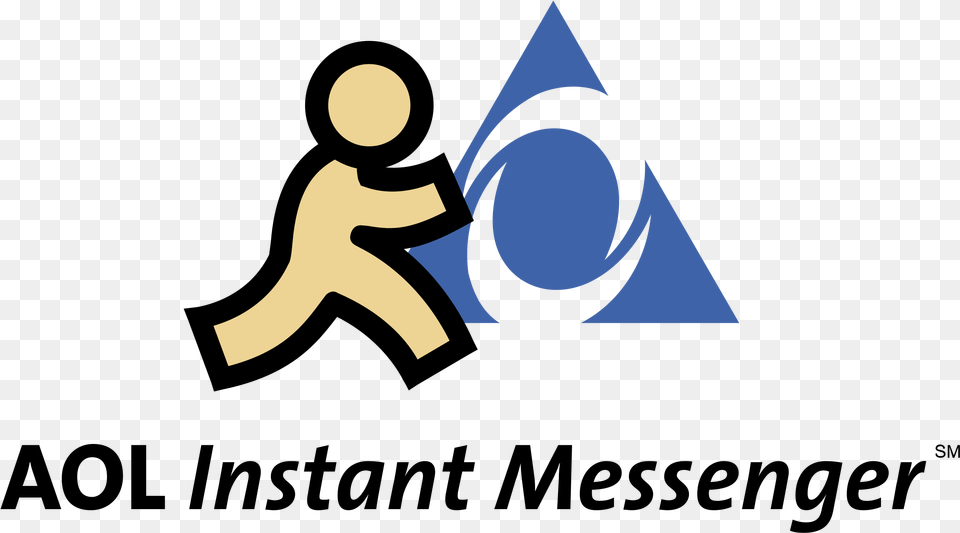 Aol Instant Messenger Logo Transparent Aol Instant Messenger Logo, Triangle, Lighting Png