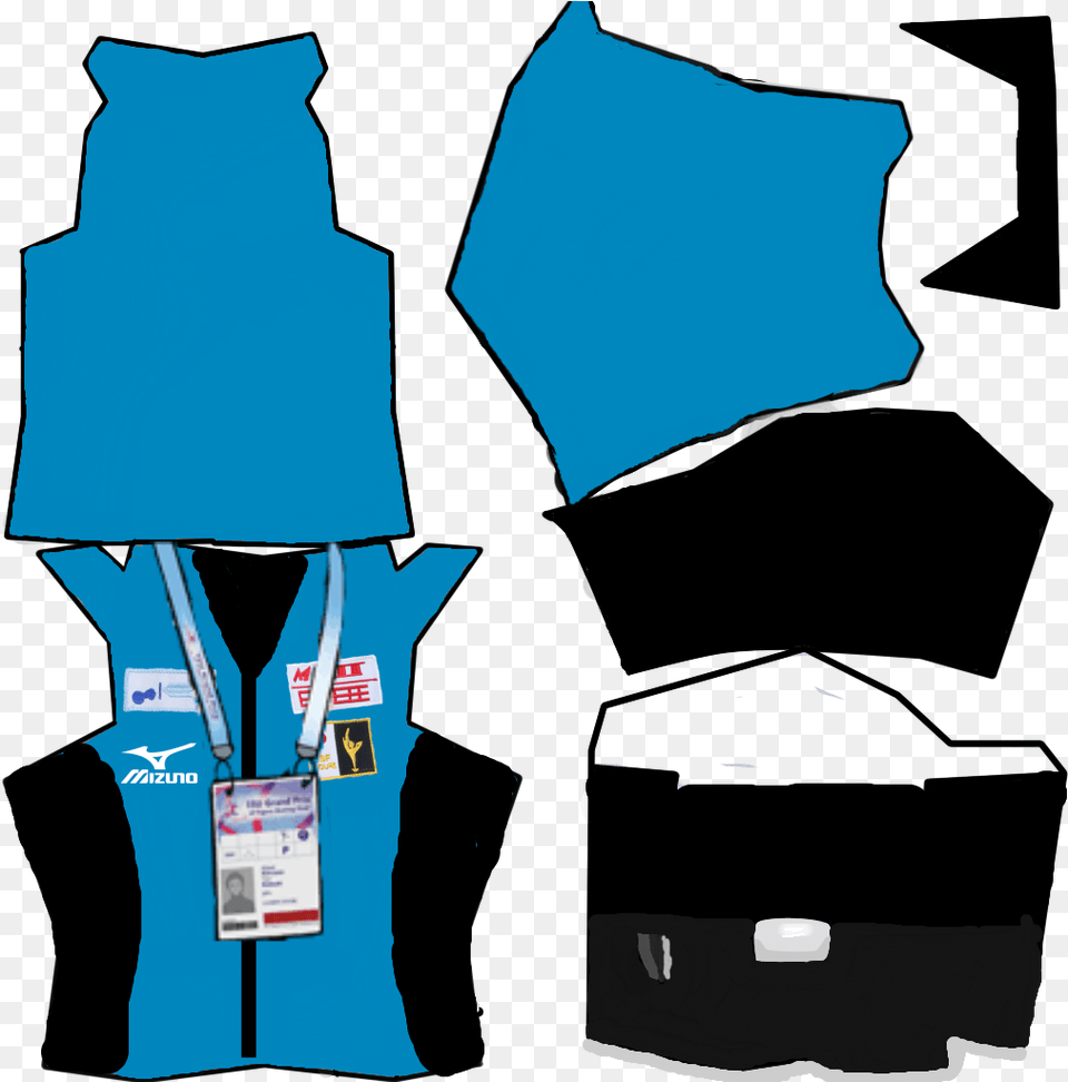 Aottg Costume Skin Blue, Clothing, Lifejacket, Vest, Adult Free Png