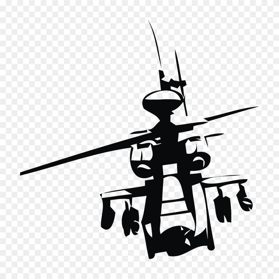 Apache Helicopter Decal, Aircraft, Transportation, Vehicle, Silhouette Free Png