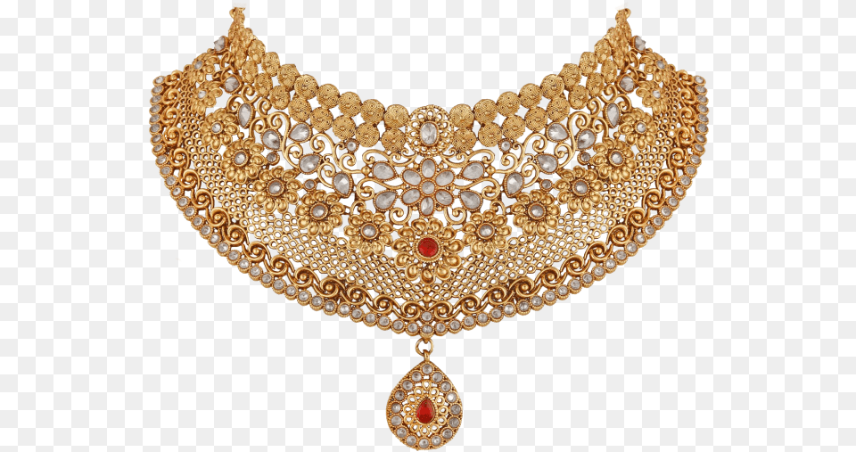 Apara Traditional Bridal Gold Plated Choker Necklace Necklace, Accessories, Jewelry, Diamond, Gemstone Free Png