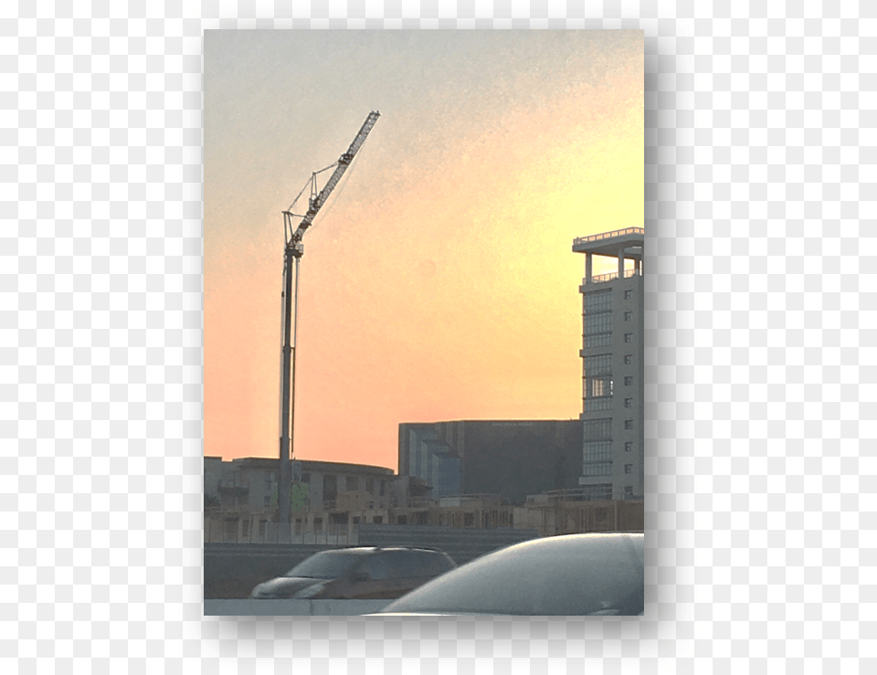 Apartment, Construction, Construction Crane, Car, Transportation Free Transparent Png