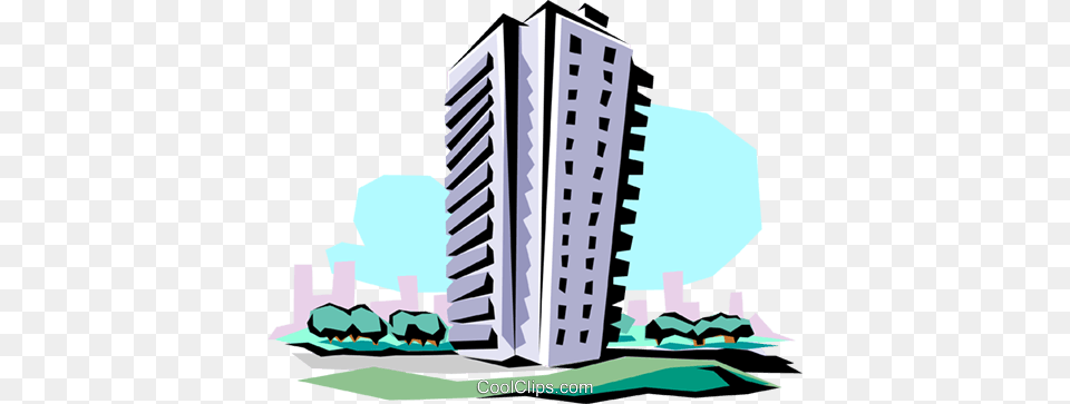 Apartment Building Royalty Vector Clip Art Illustration, Architecture, City, Condo, High Rise Png