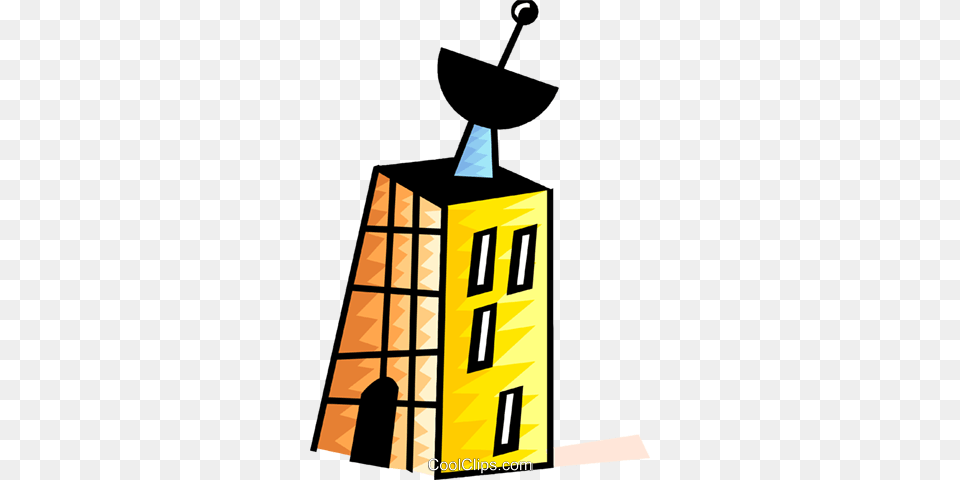 Apartment Building With Satellite Dish Royalty Vector Clip, City, Sundial, Urban Free Transparent Png