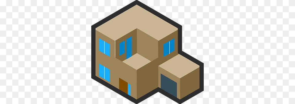 Apartment House Cardboard, Box, Carton, Package Free Png Download