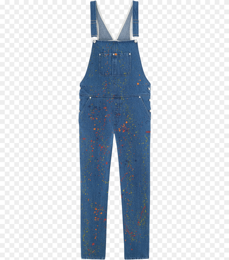 Apc Interaction X Kid Cudi South Salopette Indigo Overall, Clothing, Jeans, Pants, Vest Png Image